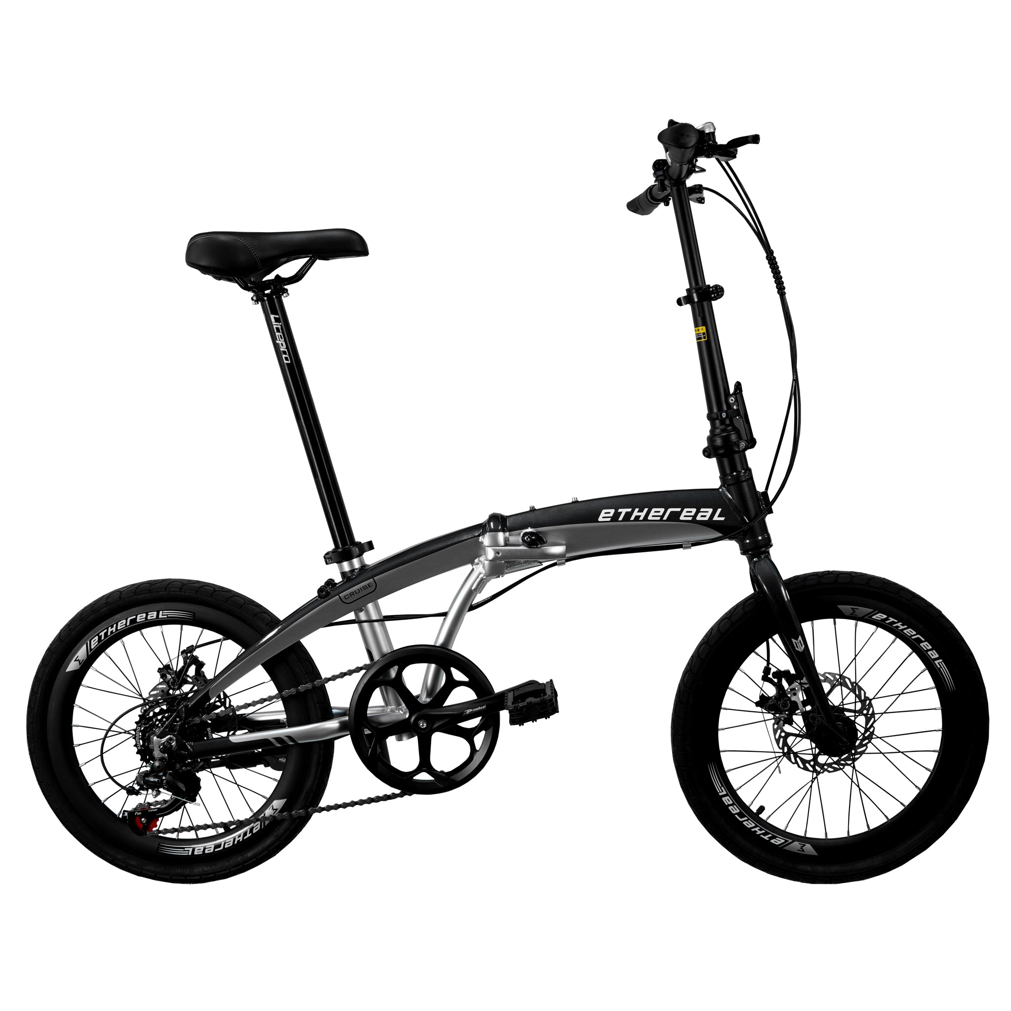 Value for money Ethereal Cruise folding bicycle Shimano Tourney 7-speed and lightweight aluminium frame | Value for money and portable - The Bike Atrium - Best Bicycle Shop in Singapore