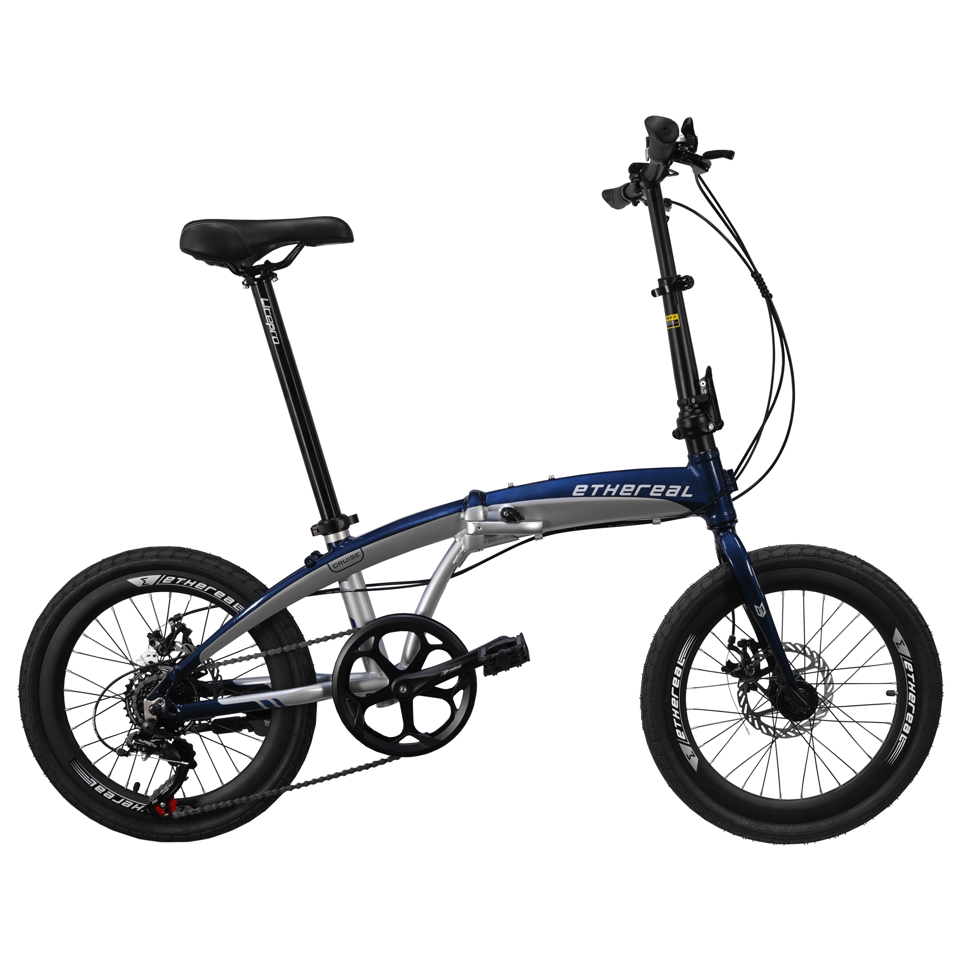 Value for money Ethereal Cruise folding bicycle Shimano Tourney 7-speed and lightweight aluminium frame | Value for money and portable - The Bike Atrium - Best Bicycle Shop in Singapore