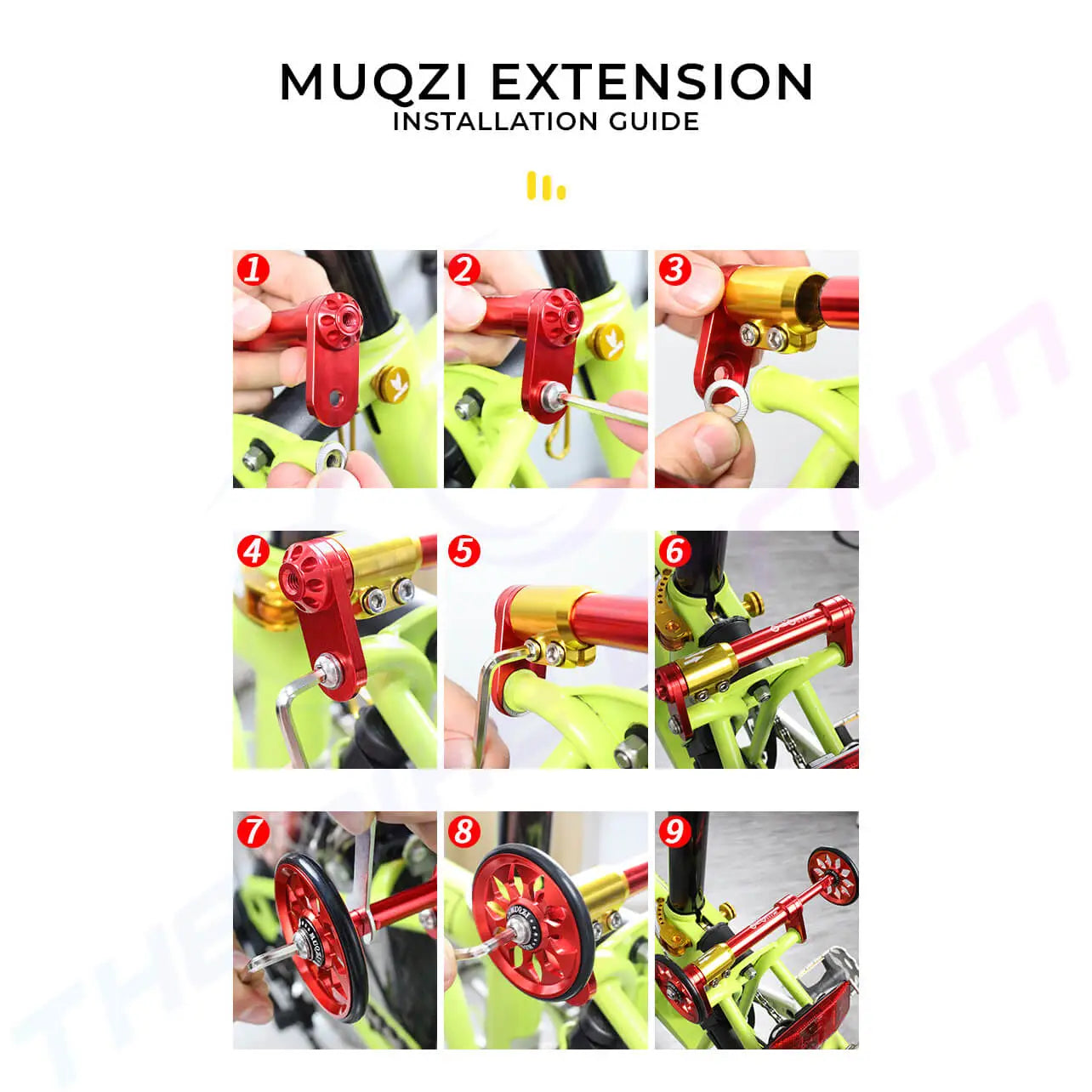 MUQZI Easy Wheel Extender for Trifold Folding Bicycles