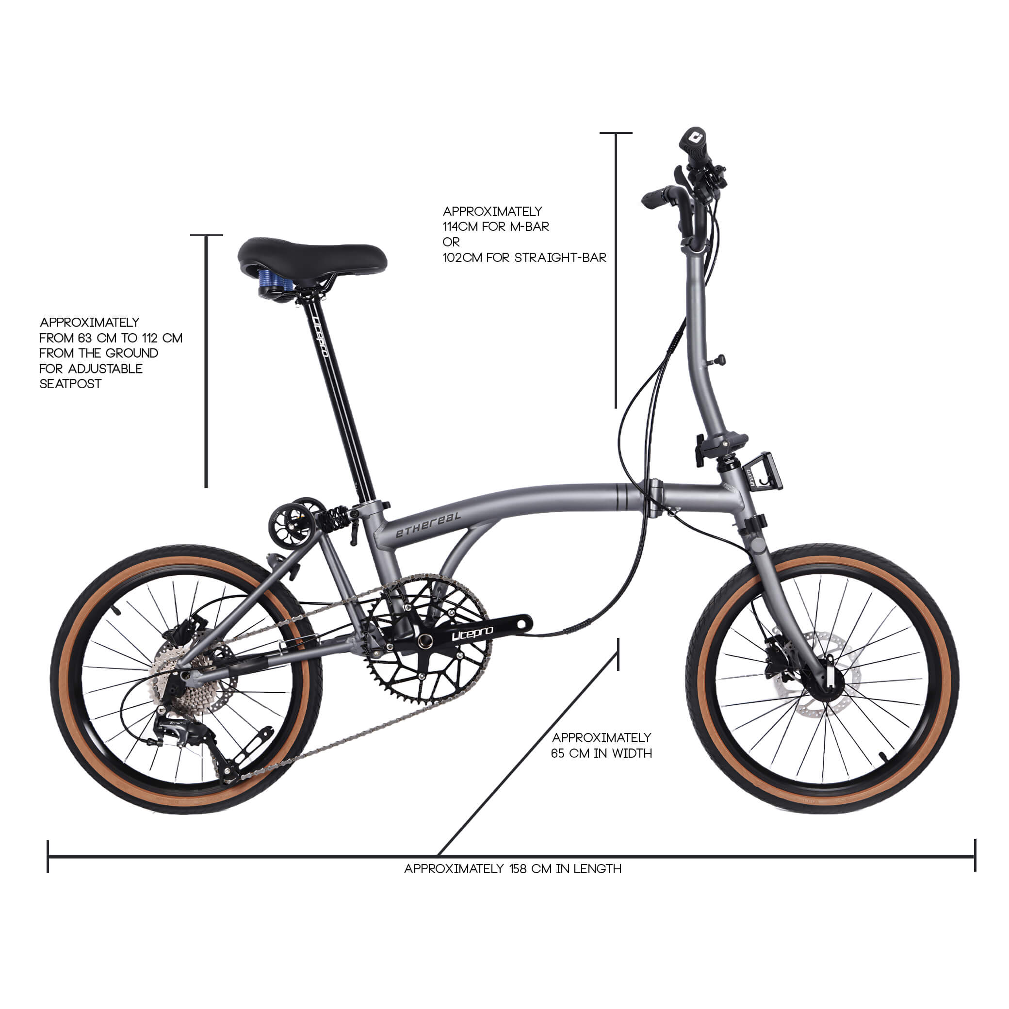 Ethereal Trifold A20 | 20-Inch Lightweight Aluminium Alloy Folding Bike | Full Hydraulic Brakes