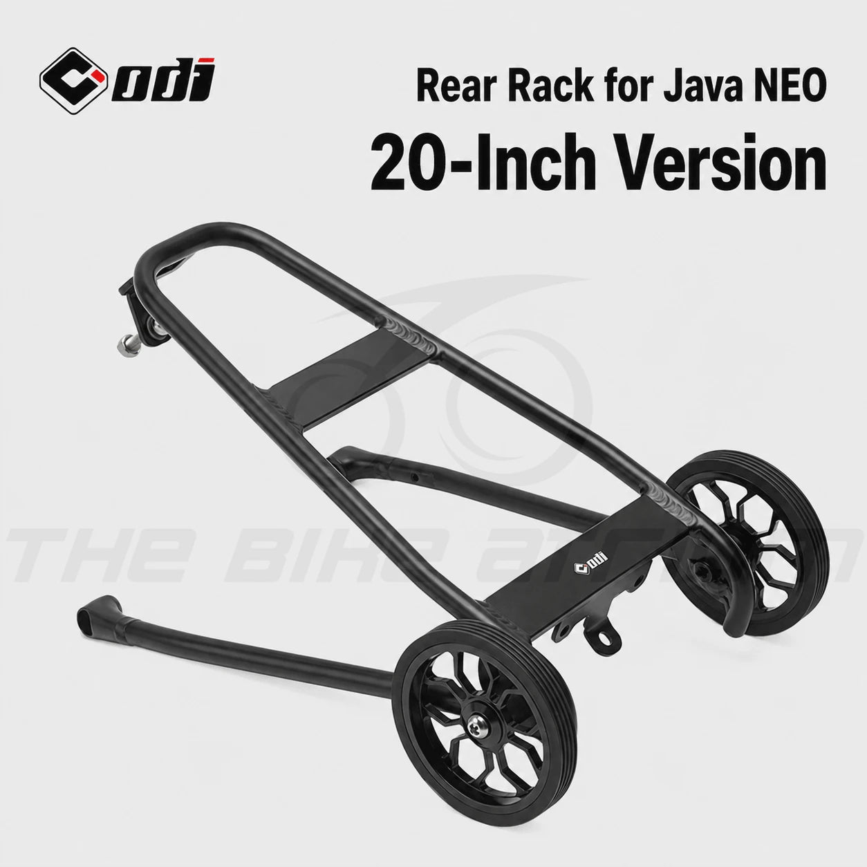 Java Neo Rear Rack for 16” & 20” Trifold Bikes – ODI Genuine Rear Carrier with Easywheels