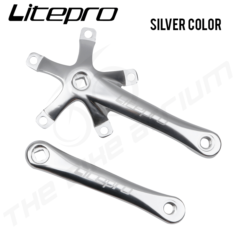 Litepro Square Taper Crank Arm Set | 170mm | BCD 130mm | Aluminum Alloy | For foldable bicycle trifold folding bike